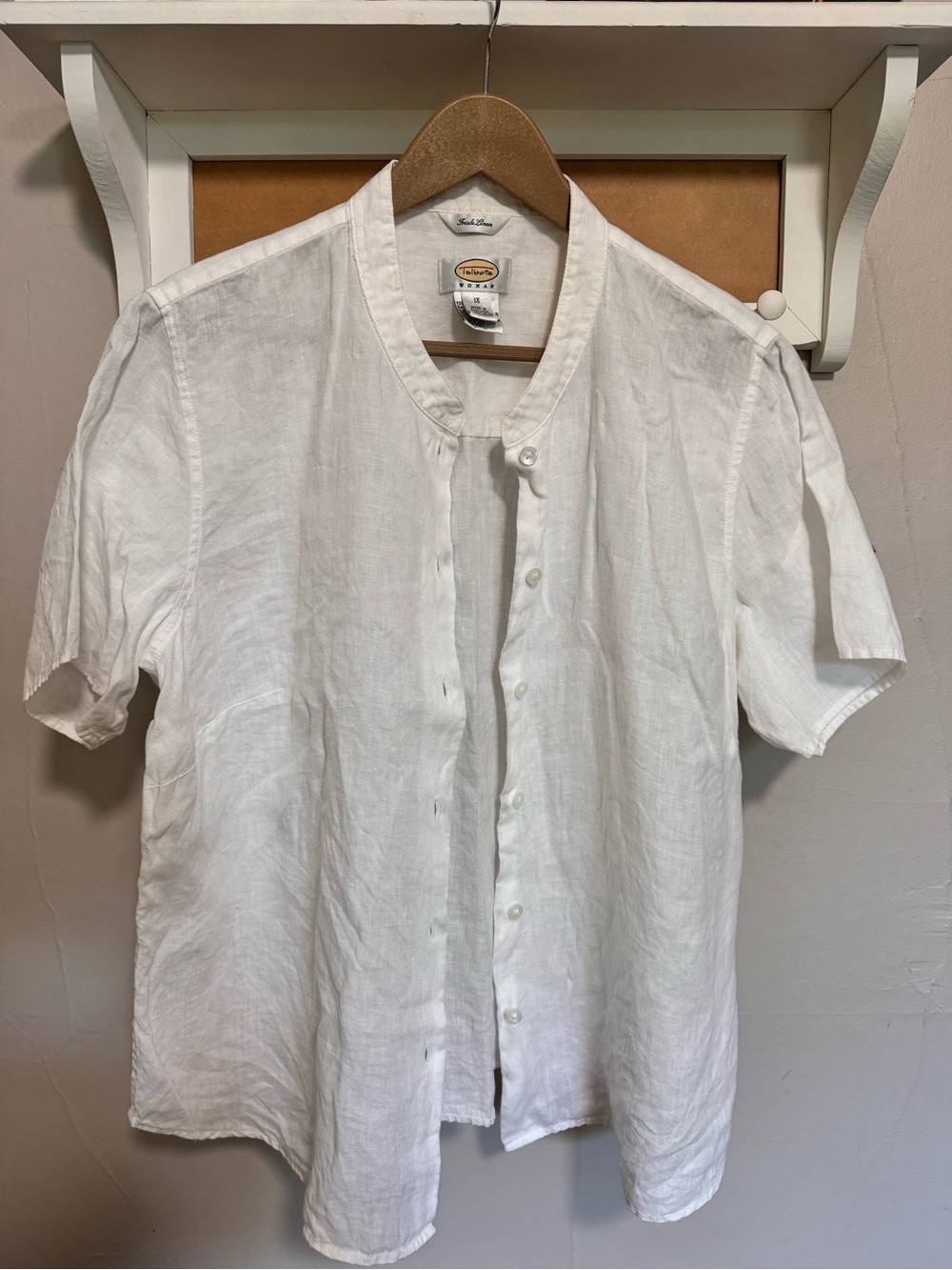 White linen blouse